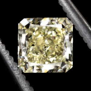 1.21ct FANCY LIGHT YELLOW DIAMOND SQUARE RADIANT CUT NATURAL LOOSE 1.25 CARAT