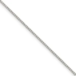 1.25mm Sterling Silver, Box Chain Necklace