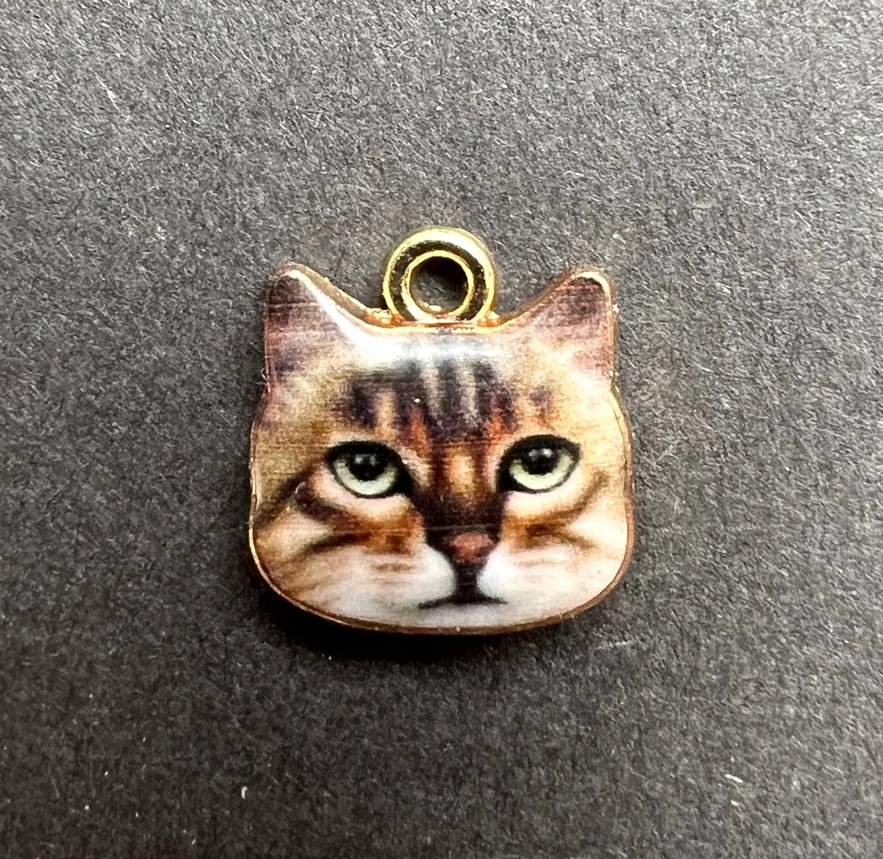 1.2cm  Inscrutable Enamel Cat Charms