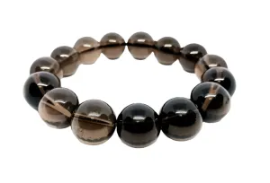 12mm Smokey Quartz Crystal Bracelet