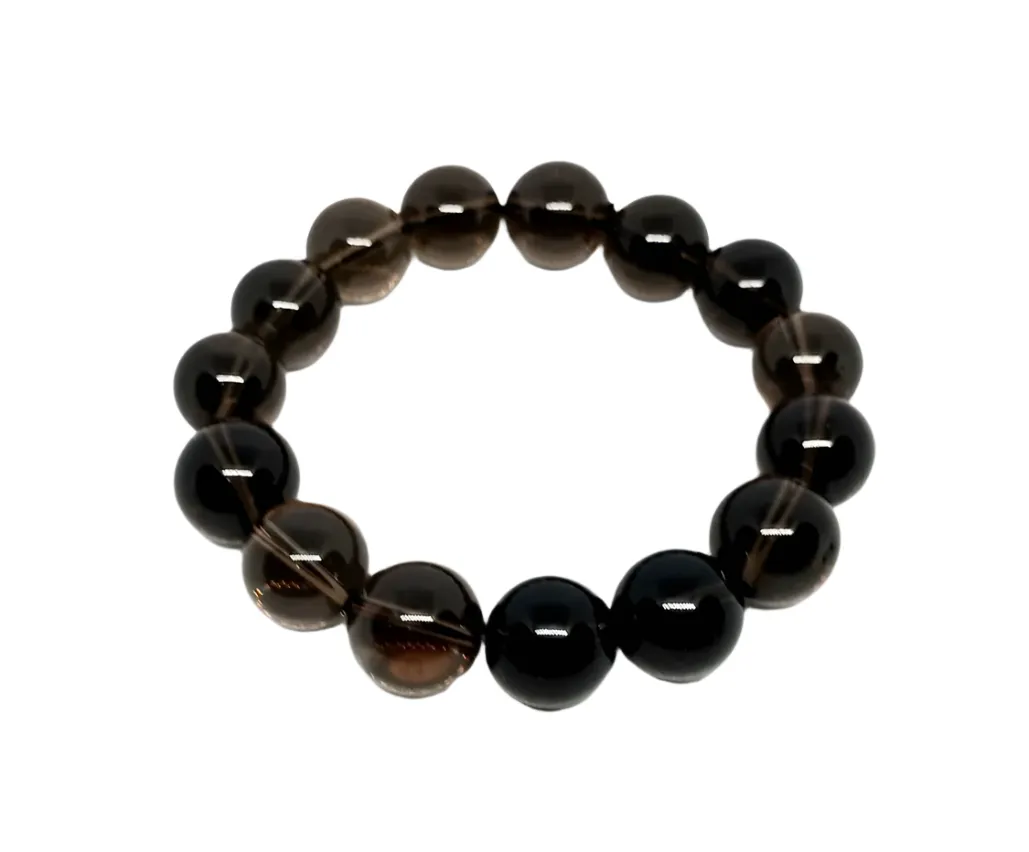 12mm Smokey Quartz Crystal Bracelet