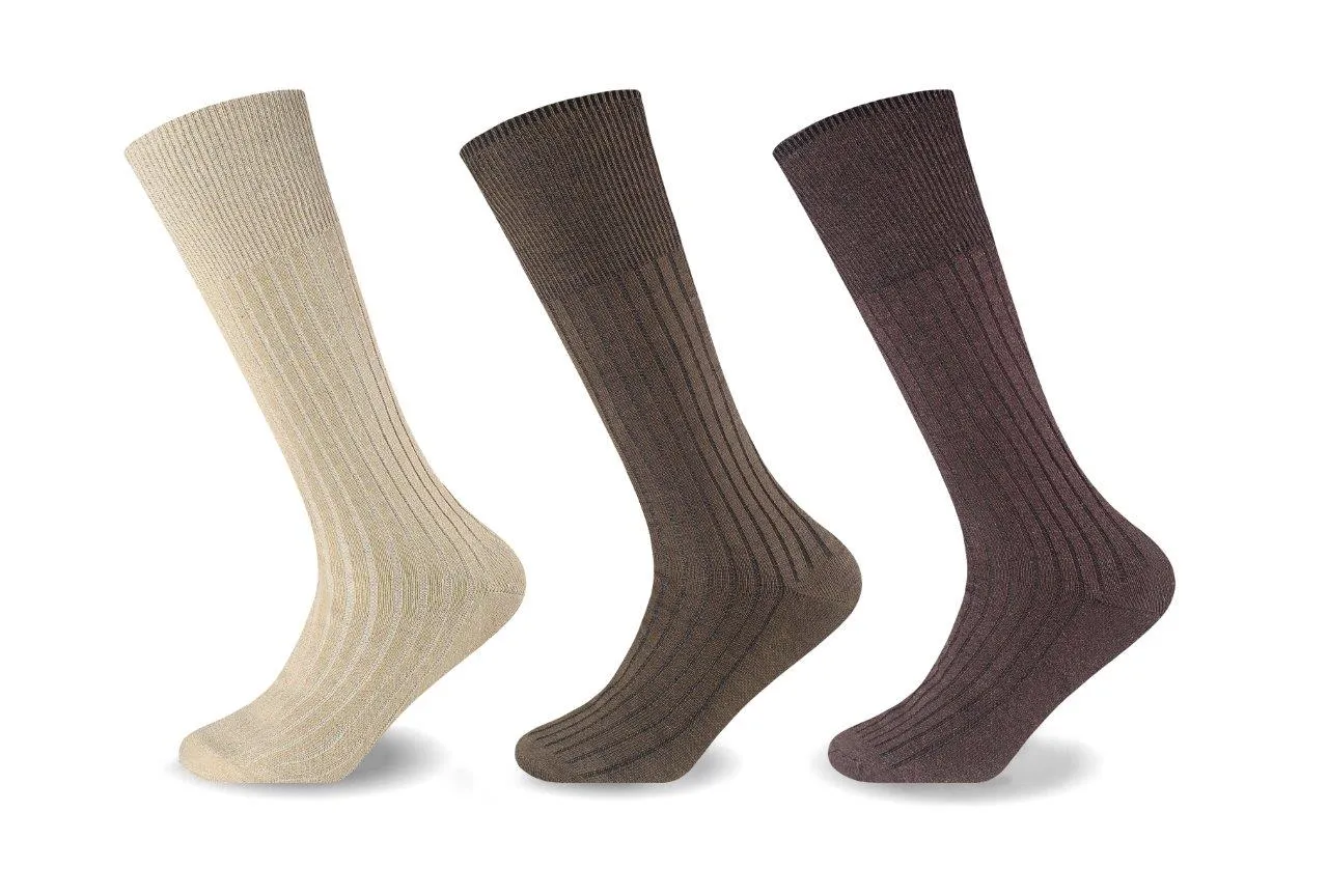 12PK MENS 100% COTTON RICH LONGHOSE SOCKS