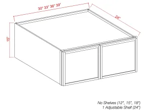 12" High Refrigerator Wall Cabinet - Shaker Slim