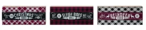 12" Plaid Winter/Christmas Block Signs