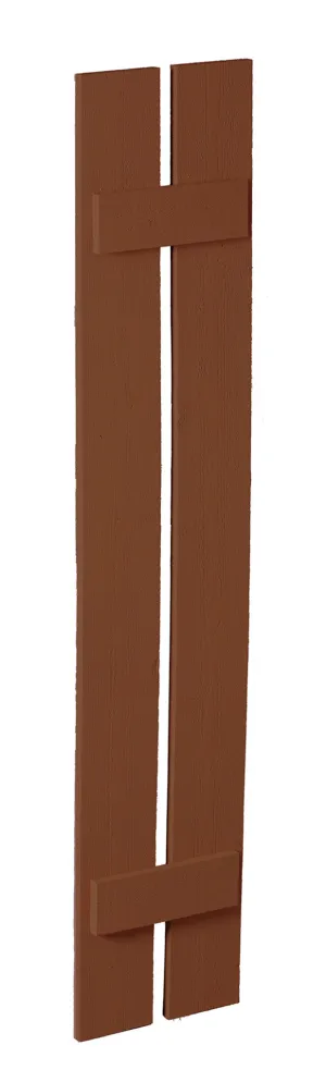 12" Plank Shutter - 2 Board , 2 Batten Sample (available in multiple finish options)