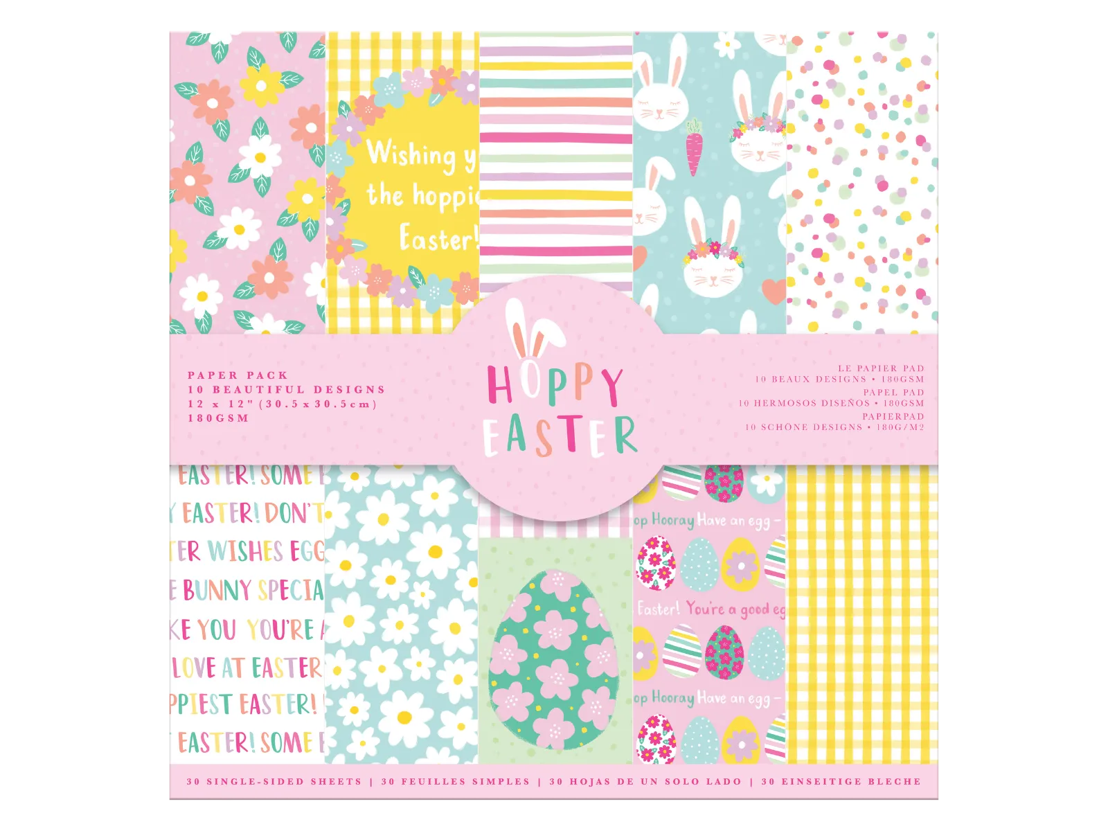 12x12" Paper Pack - Hoppy Easter- 30pk - Violet Studios