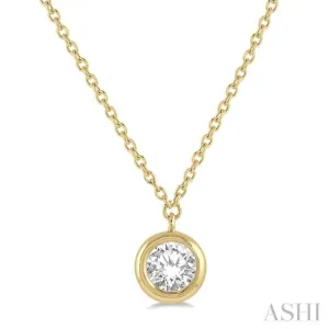 1/3 ctw Round Cut Diamond Necklace in 14K yellow Gold