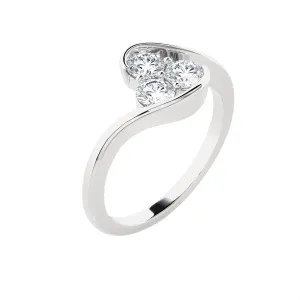 1/3 ctw Round Three Stone Lab Grown Diamond Ring