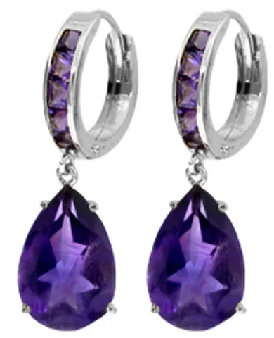 13.2 Carat 14K Solid Yellow Gold Dramatique Amethyst Earrings