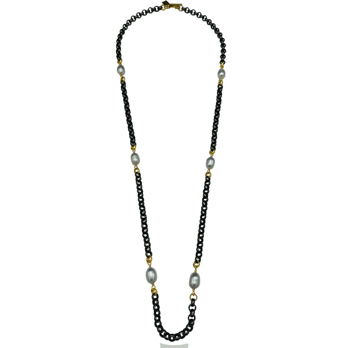 138-07-T | TITANIUM LONG NECKLACE (GRAY/TITANIUM) 36"