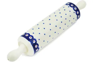 13" Rolling Pin - Peacock Dots