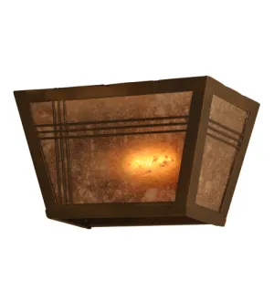 13"W Triangulator Mission Wall Sconce