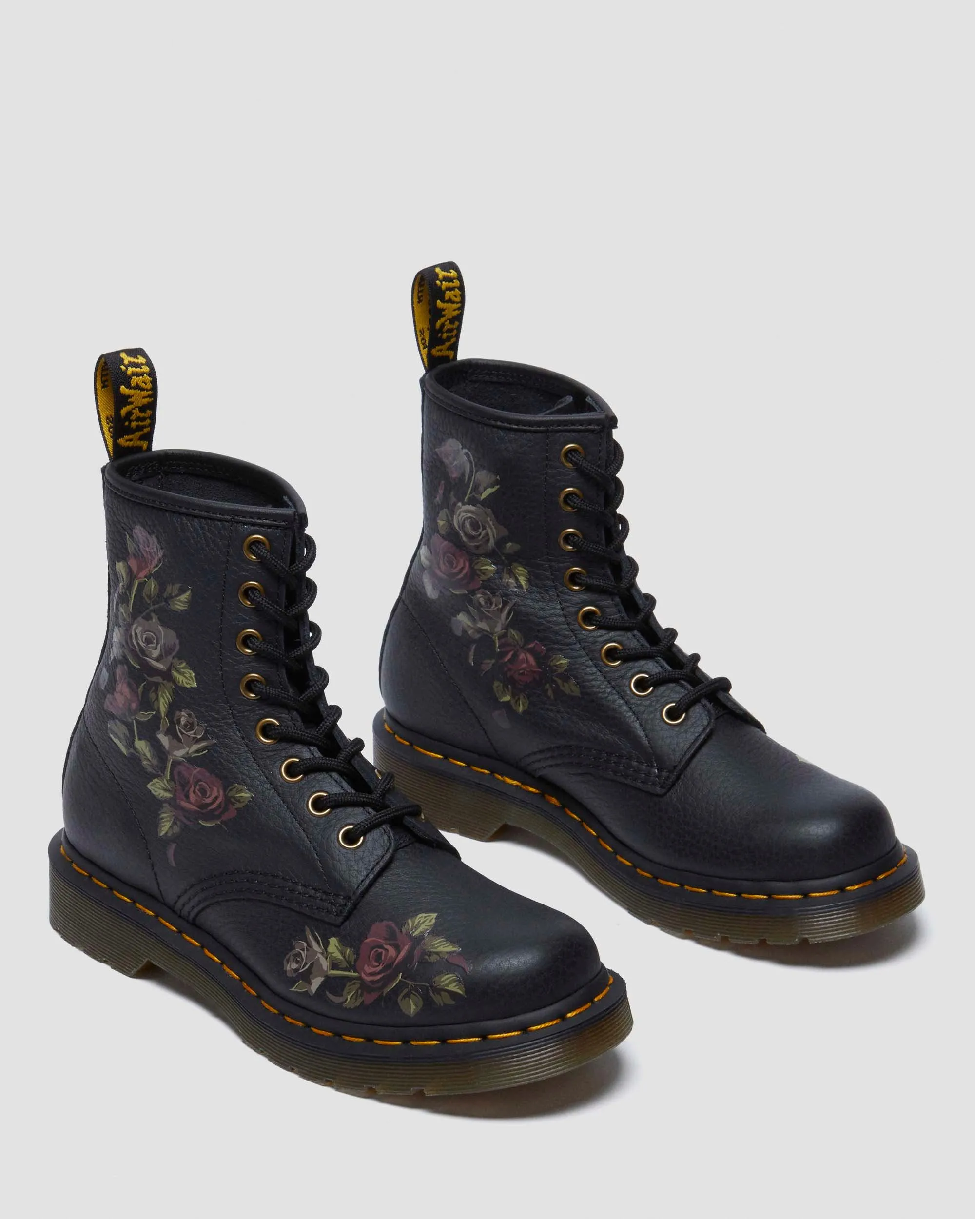 1460 Decayed Roses Leather Lace Up Boots