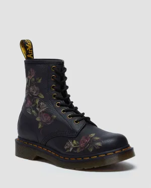 1460 Decayed Roses Leather Lace Up Boots