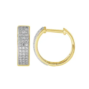 1/4ctw Diamond Hoop Earrings