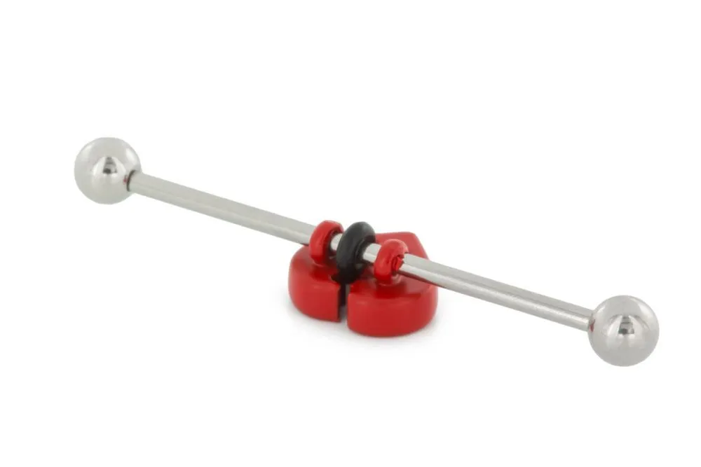 14g 1.5" Broken Heart Industrial Barbell