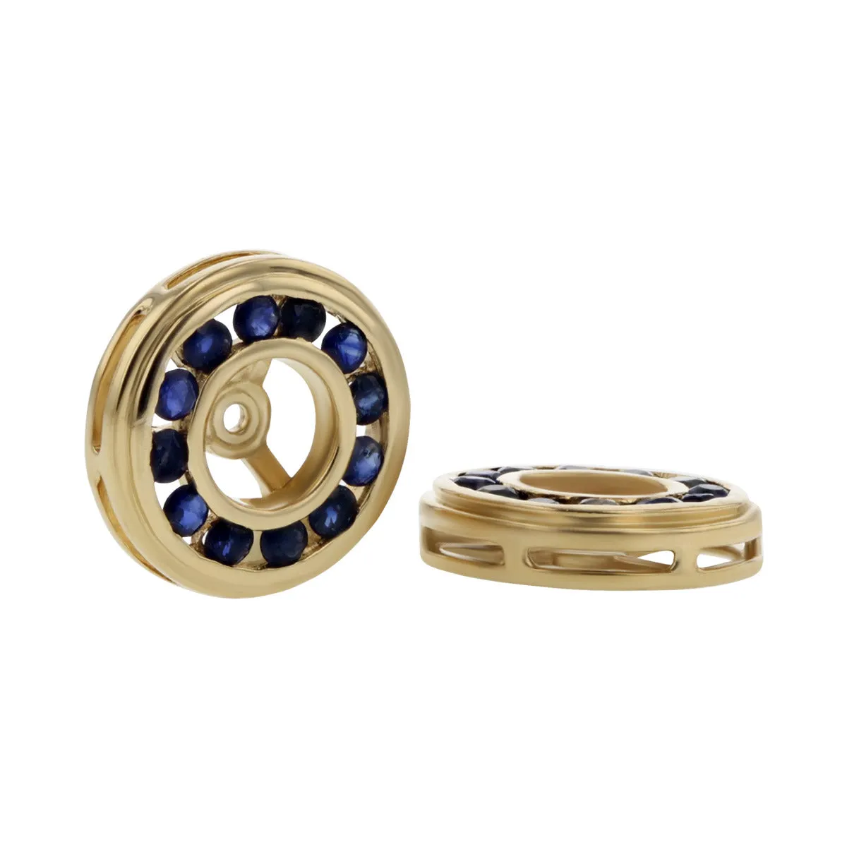 14K Blue Sapphire Channel-Set Earring Jackets