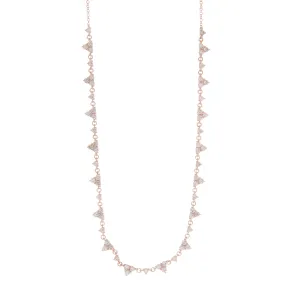 14k Diamond Cluster Necklace