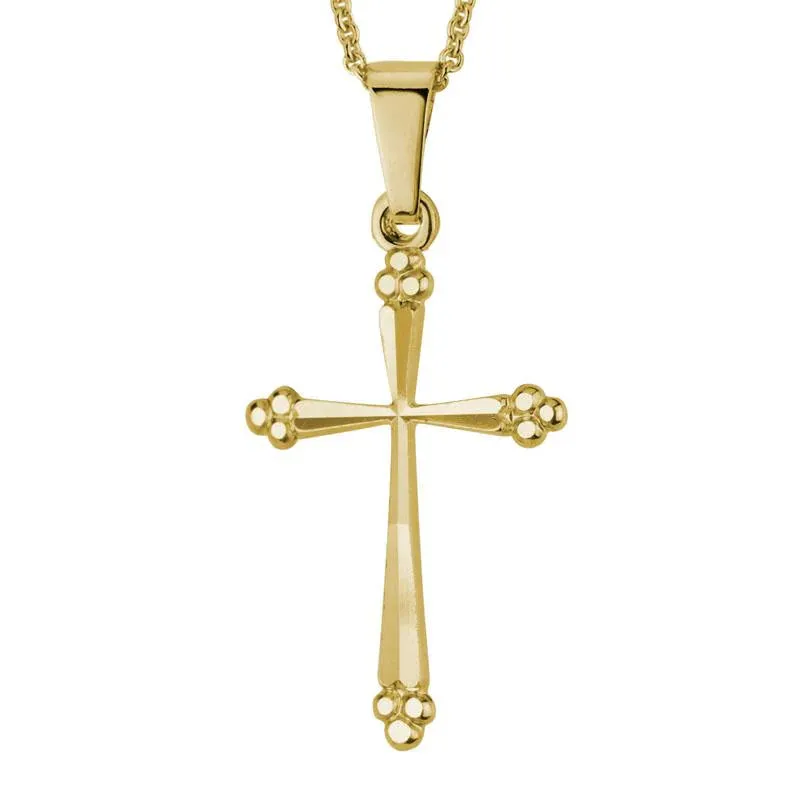 14K Diamond-Cut Cross