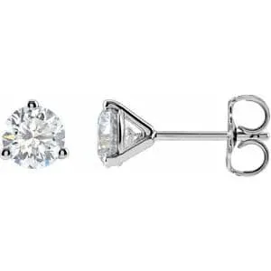 14K Gold Lab-Gown Diamond 2CTW Martini Stud Earrings