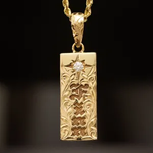 14K Gold Name Pendant [8mm] "The Hokupa'a"