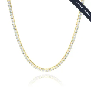 14K Gold Natural Diamond Tennis Chain – 2mm-5.5mm Men’s Chain