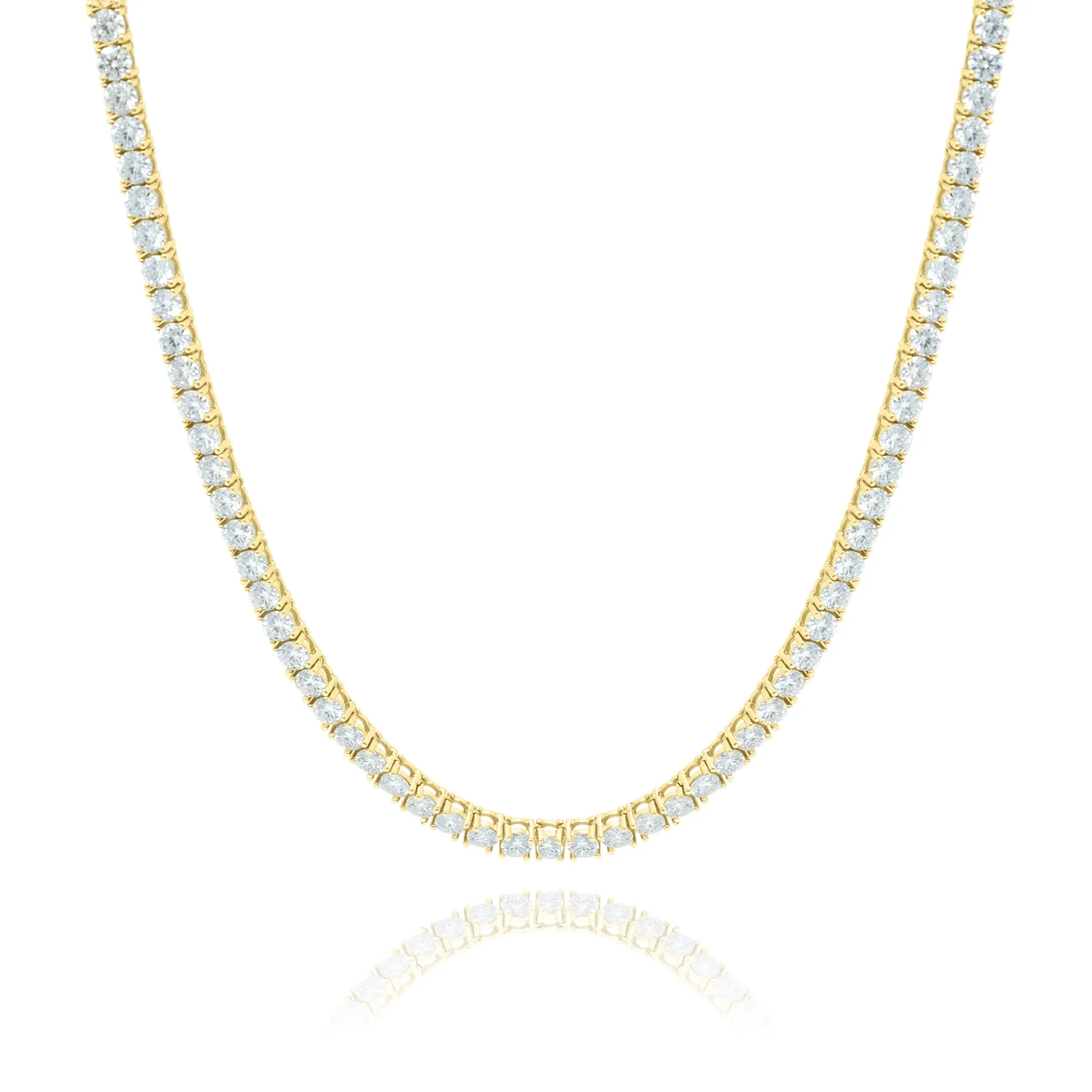 14K Gold Natural Diamond Tennis Chain – 2mm-5.5mm Men’s Chain