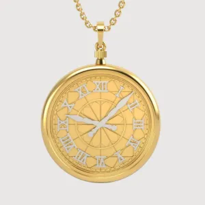 14k Gold Pocket Watch Pendant