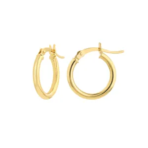 14k Gold Polished Hoop Earrings