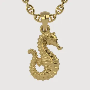 14k Gold Seahorse Pendant