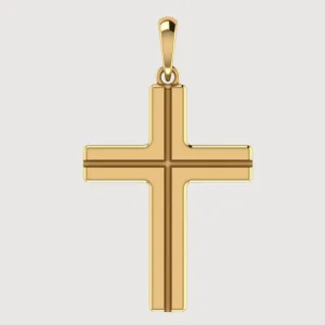 14k Gold Sleek Cross Pendant