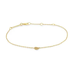 14k Itty Bitty Angel Wing Bracelet