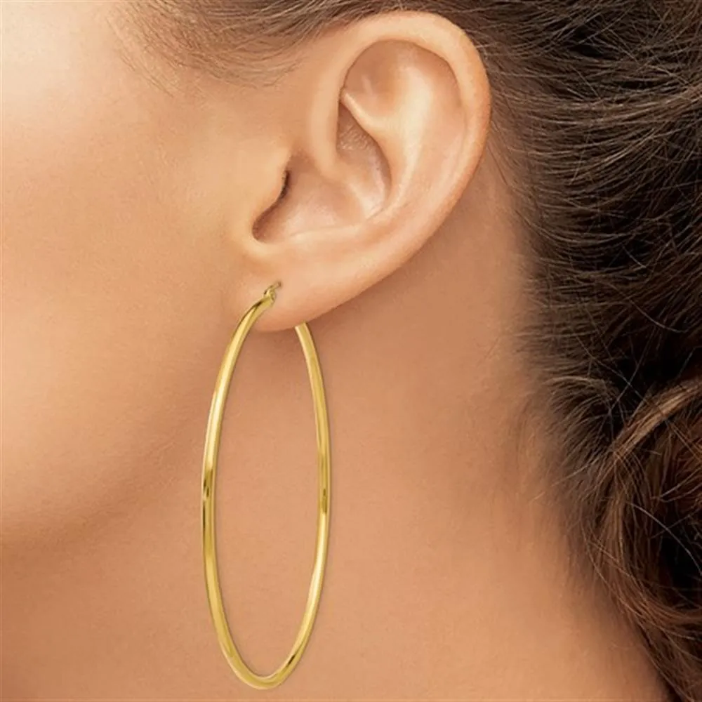 14K Large Gold Hoops