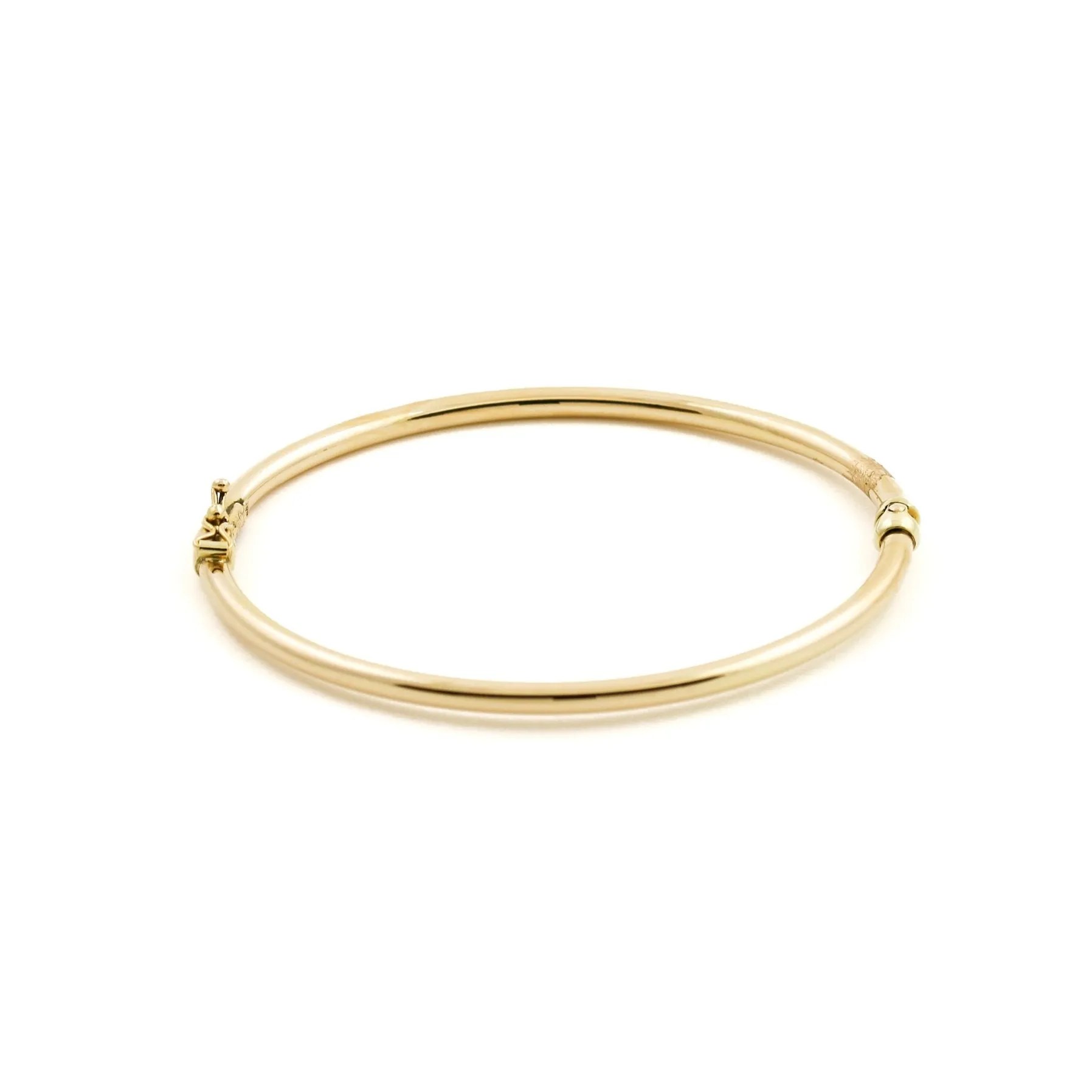 14k Oval Hinge Tube Bangle