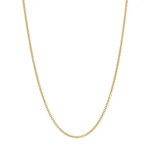 14K REAL Solid Yellow Gold 0.75mm-1.1mm Diamond Cut Rolo Chain