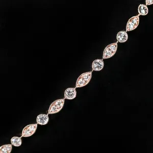 14K Rose Gold 0.80 Carat Diamond Bangle Bracelet