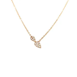 14k Rose Gold Diamond Pear Shaped Pod Bolo Necklace (I4112)