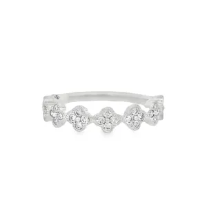 14K White Gold 0.35ct Diamond Diamond Stackable Women's Wedding Band