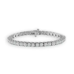 14K White Gold 8ctw Lab Grown Diamond Tennis Bracelet (7")