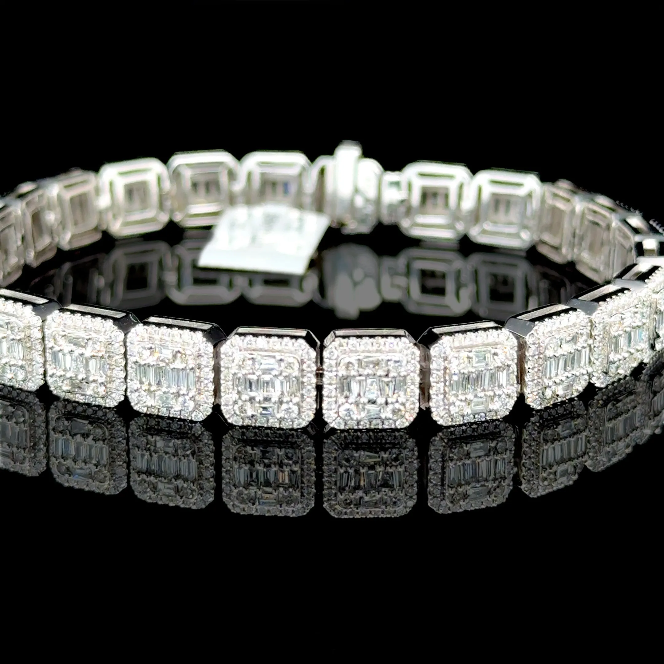 14K White Gold Diamond Tennis Bracelet (5.00ct, 8-inch)