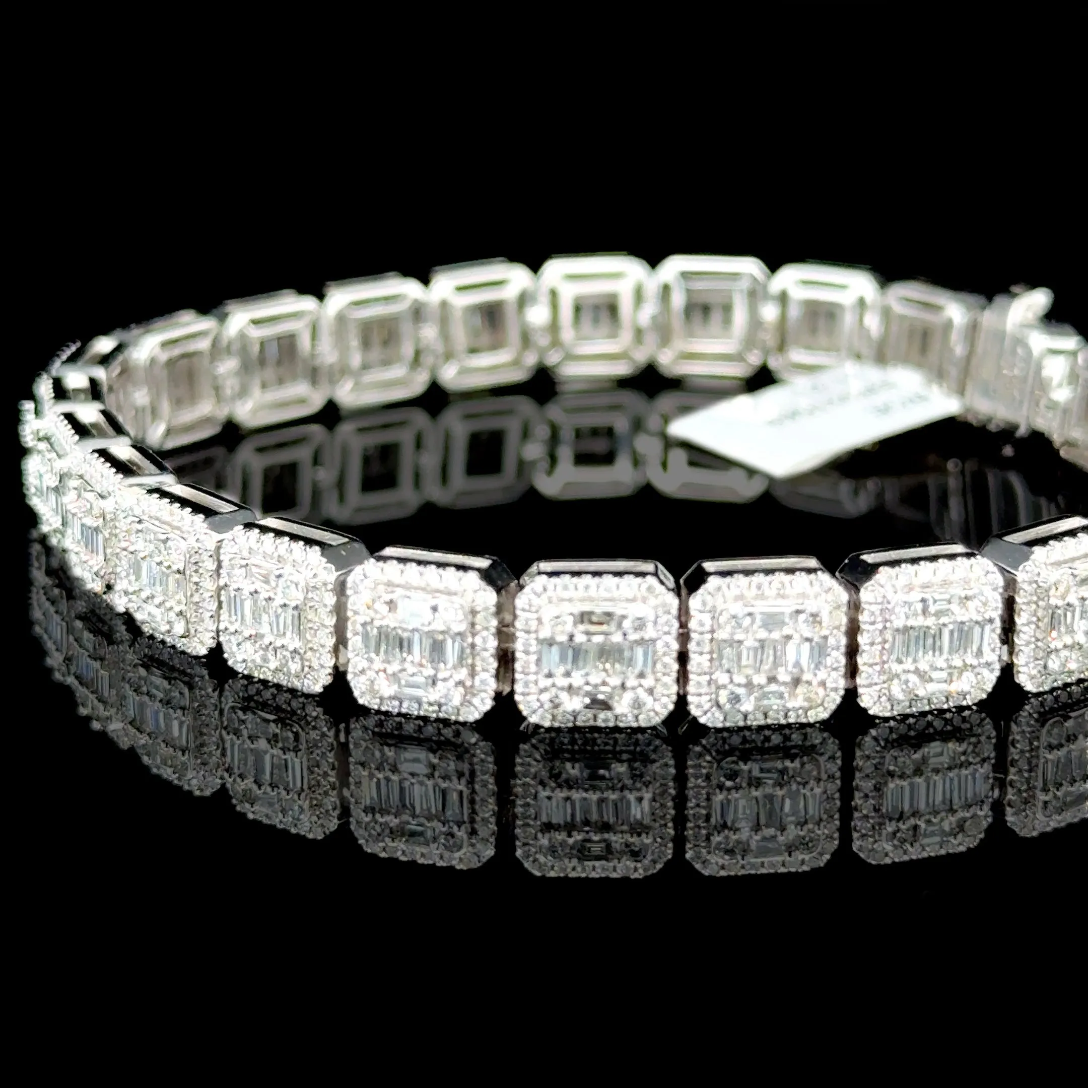 14K White Gold Diamond Tennis Bracelet (5.00ct, 8-inch)