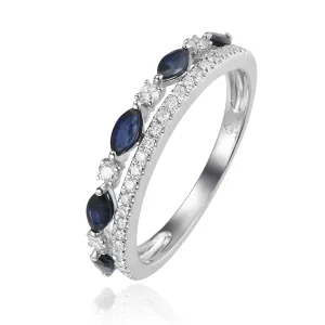 14K White Gold Graceful Twin Ring