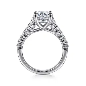 14K White Gold Round Diamond Engagement Ring-Reed