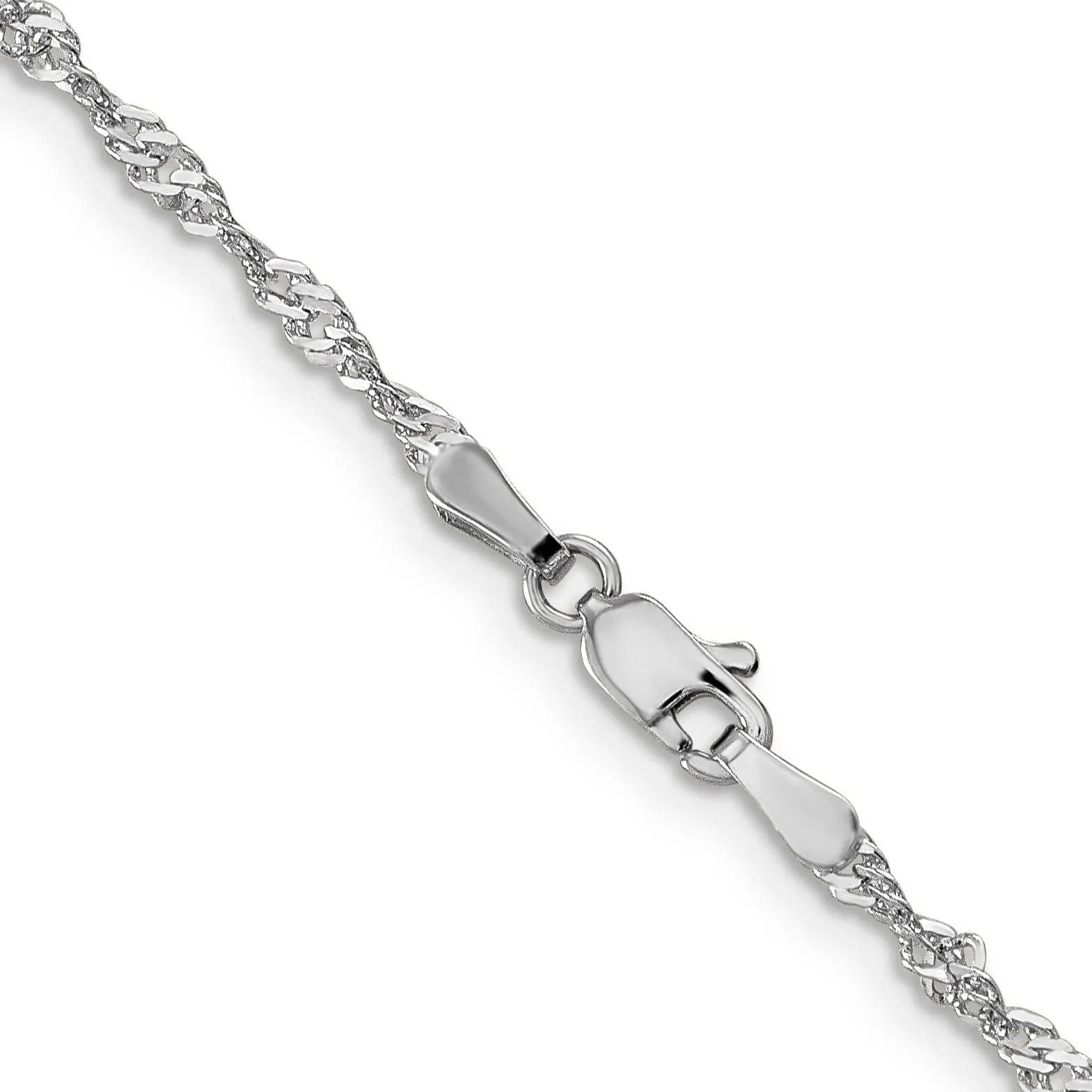 14K White Gold Singapore Chain