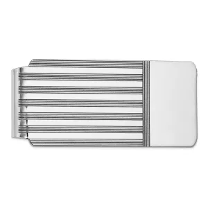 14k White Gold Solid Line Design Money Clip.