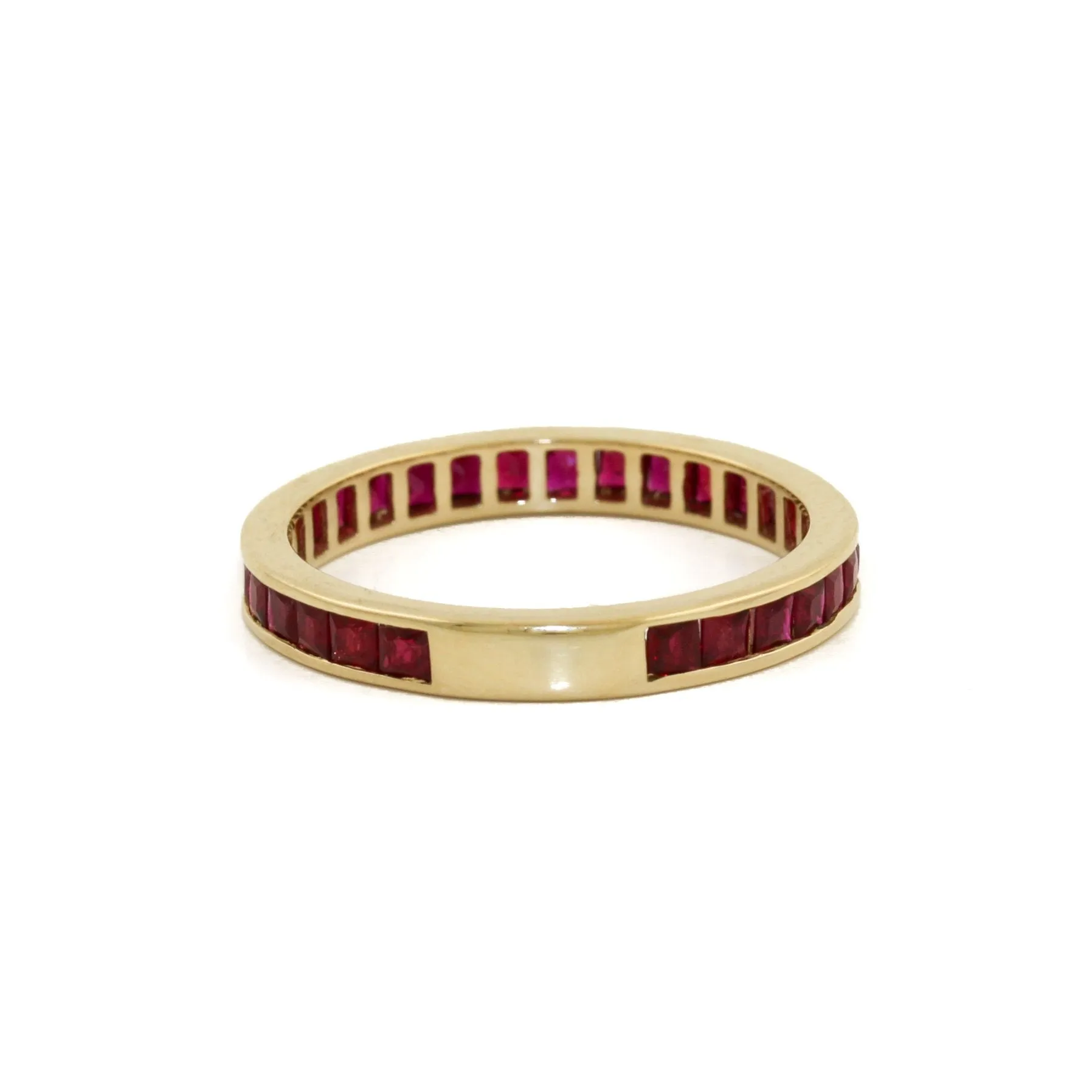 14k x 3mm Ruby Channel-Set Eternity Band