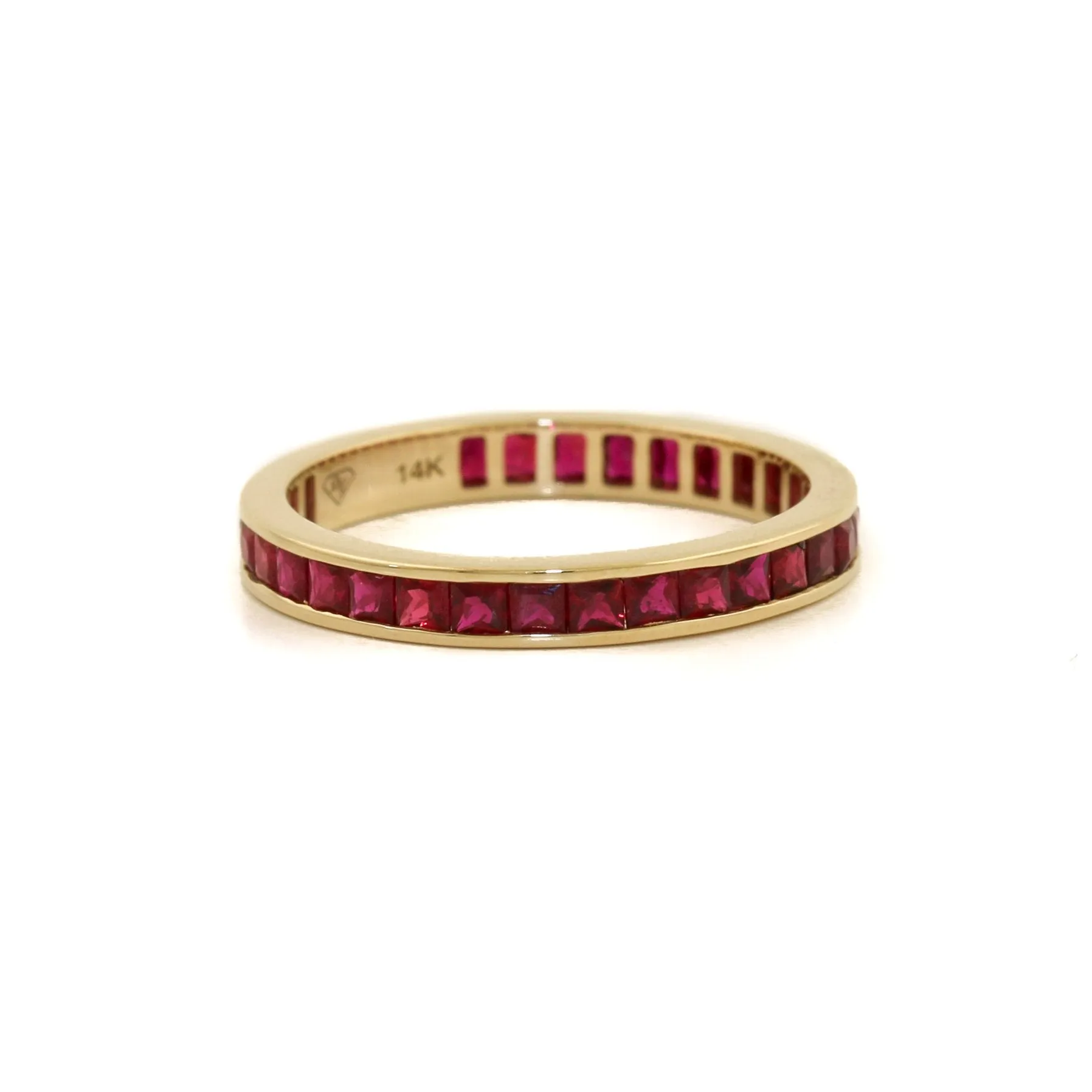 14k x 3mm Ruby Channel-Set Eternity Band