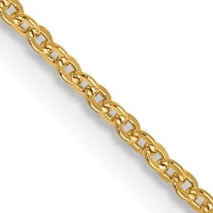 14k Yellow Gold 1.1 m Flat Cable Chain