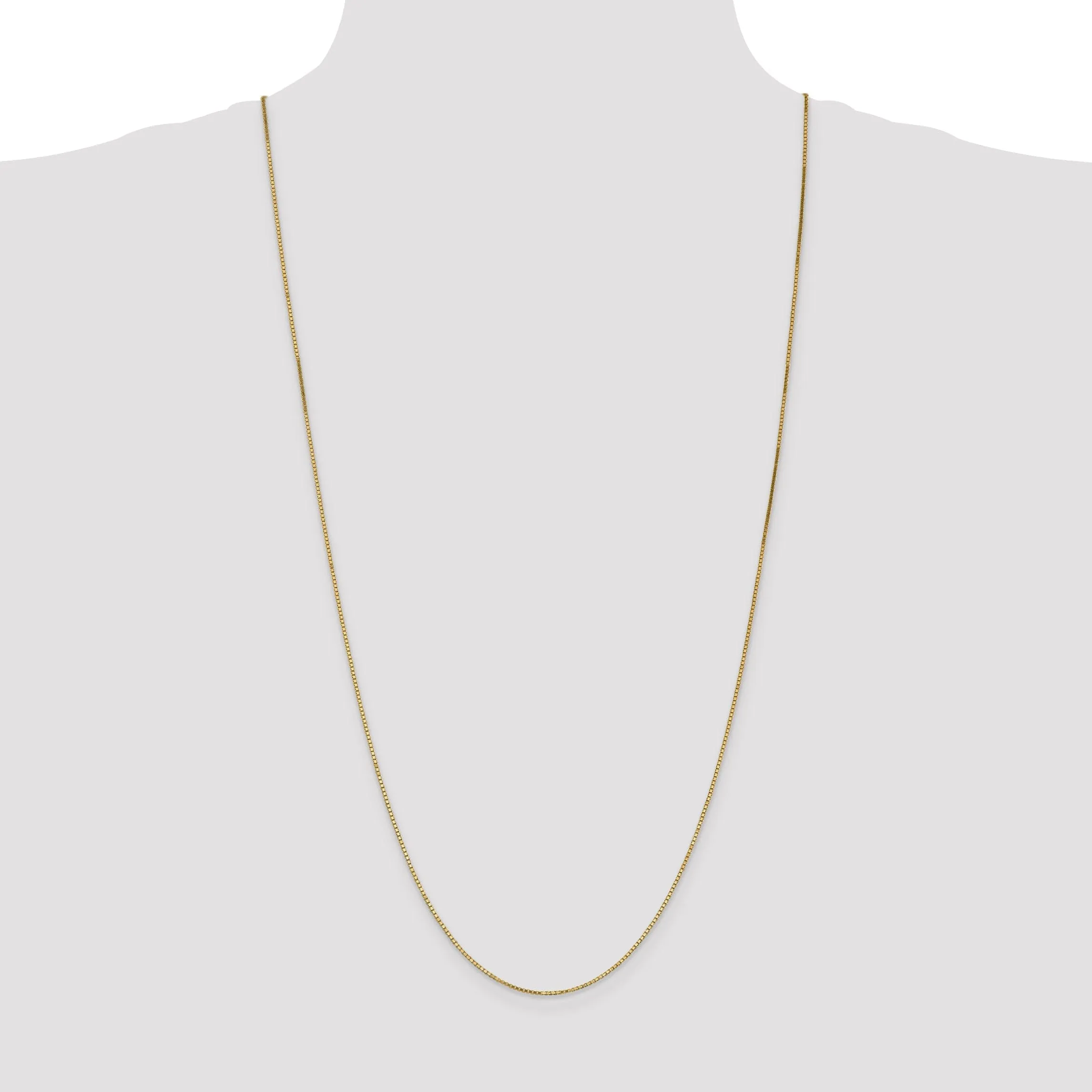 14k Yellow Gold 1.10mm Polish Solid Box Chain