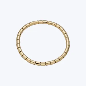 14K Yellow Gold 5 Mm Barrel Stretch Bracelet